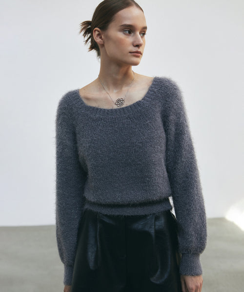 ANGORA PULLOVER KNIT #徐睿知同款! - 3 COLORS AS SHOWN