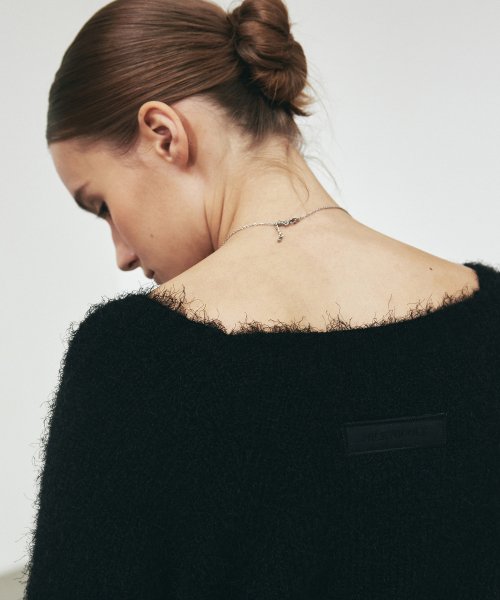 ANGORA PULLOVER KNIT #徐睿知同款! - 3 COLORS BLACK