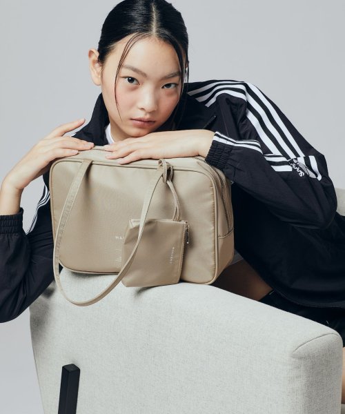 EVE NYLON SQUARE BOWLING BAG - 4 COLORS GREY