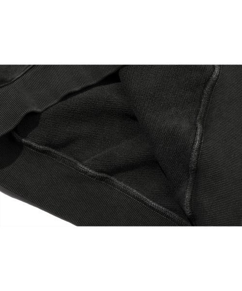 STAR PIGMENT SNAP HOODIE BLACK