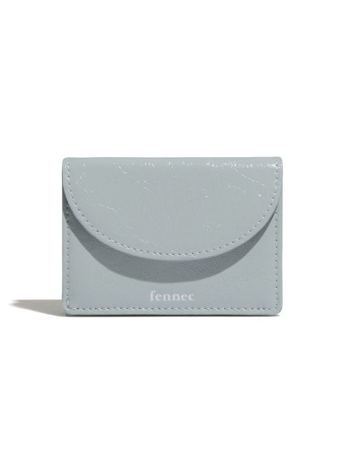 CRINKLE HALFMOON MINI WALLET - 6 COLORS GREY