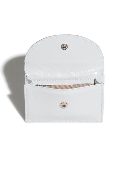 CRINKLE HALFMOON MINI WALLET - 6 COLORS LIGHT GREY