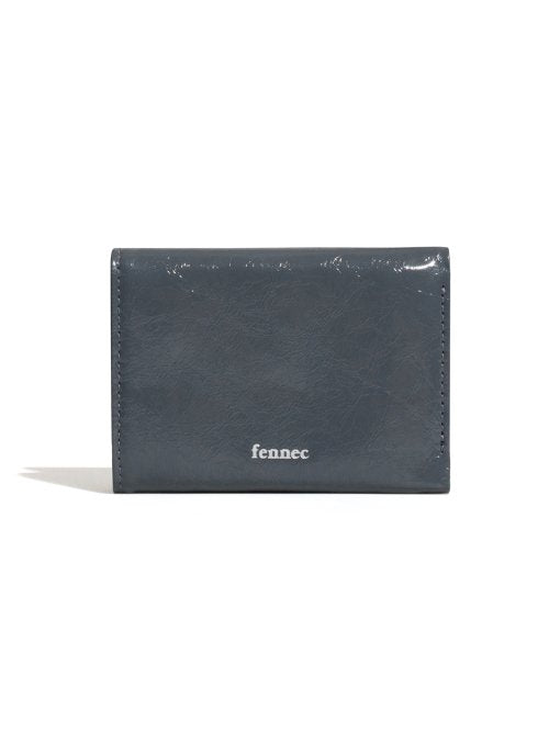 CRINKLE TRIANGLE TRIPLE WALLET - 7 COLORS DARK GREY