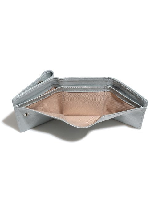 CRINKLE TRIANGLE TRIPLE WALLET - 7 COLORS GREY