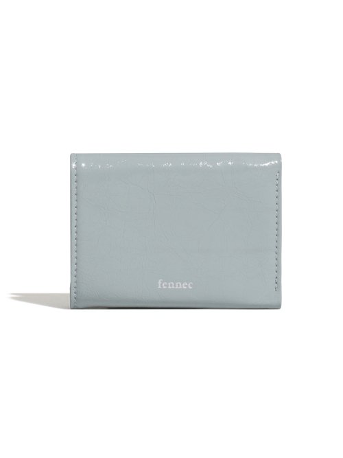 CRINKLE TRIANGLE TRIPLE WALLET - 7 COLORS GREY