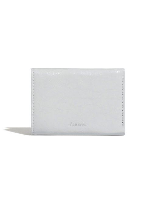 CRINKLE TRIANGLE TRIPLE WALLET - 7 COLORS LIGHT GREY