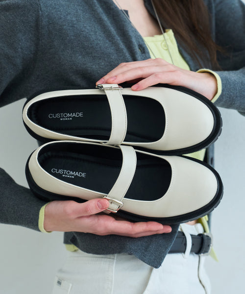 ROUND TOE CHUNKY MARY JANE RUDY IVORY