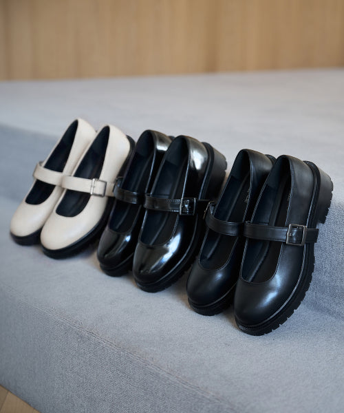 ROUND TOE CHUNKY MARY JANE RUDY IVORY