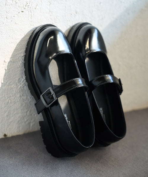 ROUND TOE CHUNKY MARY JANE RUDY BLACK