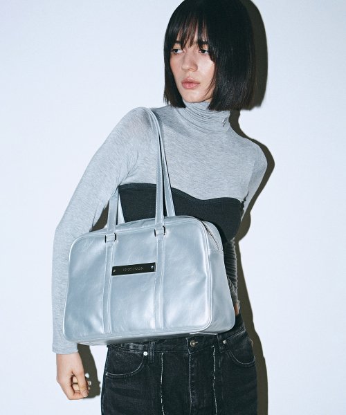 CRYSTAL LEATHER BOSTON BAG #徐睿知同款! - 5 COLORS SILVER