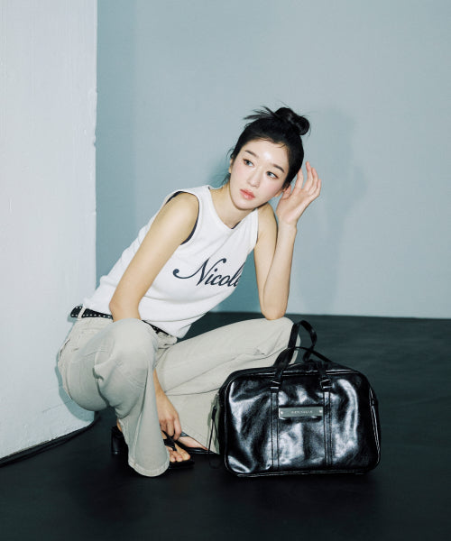 CRYSTAL LEATHER BOSTON BAG #徐睿知同款! - 5 COLORS AS SHOWN
