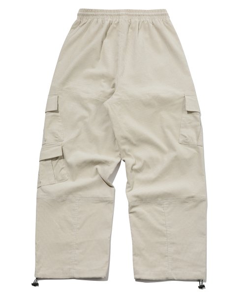 CORDUROY WIDE OVER CARGO PANTS - 2 COLORS CREAM
