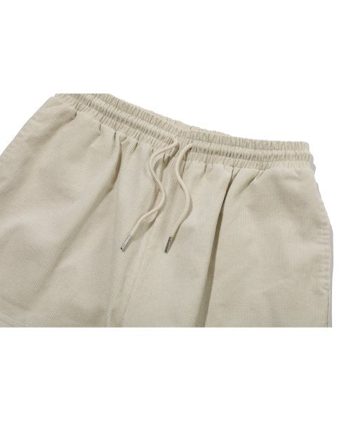 CORDUROY WIDE OVER CARGO PANTS - 2 COLORS CREAM
