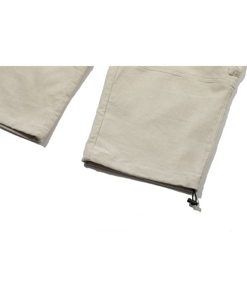 CORDUROY WIDE OVER CARGO PANTS - 2 COLORS CREAM