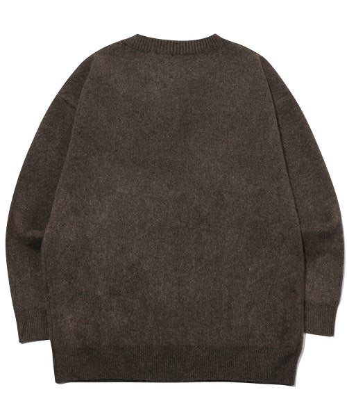 BRUSHED SWEATER - 2 COLORS BROWN