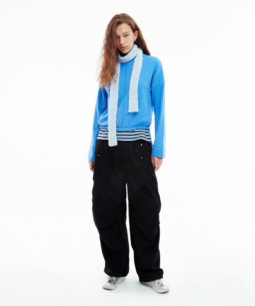 BOUCLE KNIT MUFFLER FUCHSIA - 4 COLORS BLUE