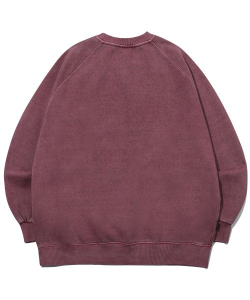 CHEESY BUNNY RAGLAN PIGMENT SWEATSHIRT - 2 COLORS DUSTY PINK