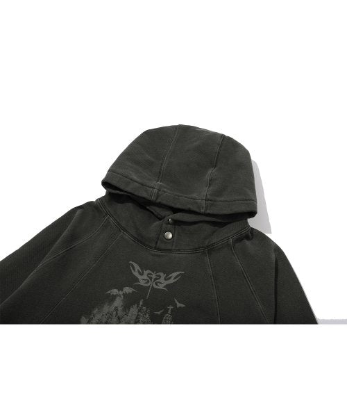 PIGMENT SNAP HOODIE - 2 COLORS BLACK