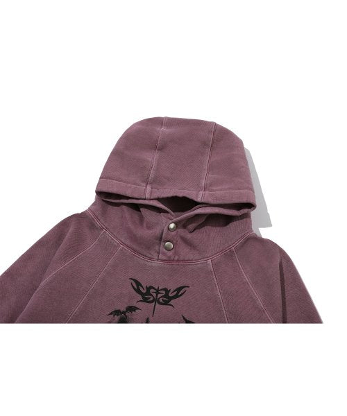 PIGMENT SNAP HOODIE - 2 COLORS PINK