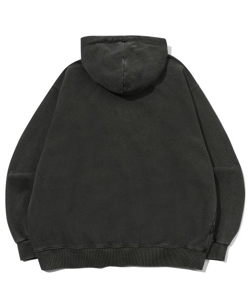 2-WAY CP STAR PIGMENT HOOD ZIP-UP - 2 COLORS BLACK