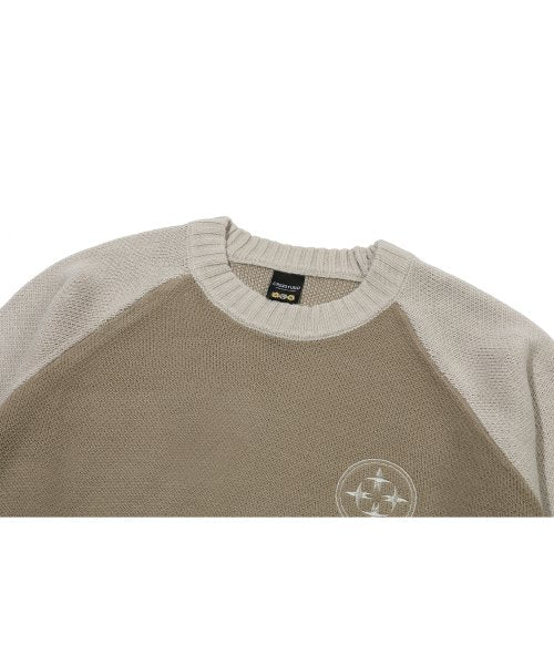 MIXED EMBROIDERY SWEATER CREAM