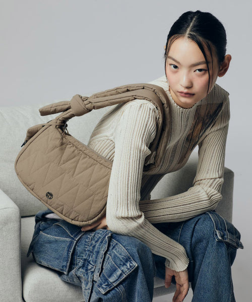 MARO MINI Q QUILTED PADDING BAG - 4 COLORS TAUPE