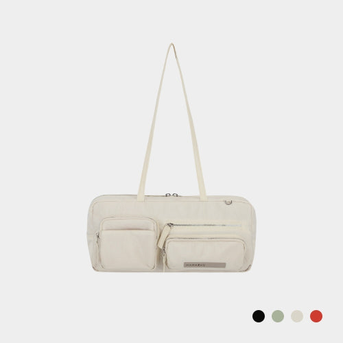DANA NYLON POCKET SHOULDER BAG - 4 COLORS BLACK