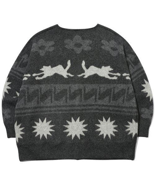 BRUSHED VINTAGE CARDIGAN - 2 COLORS CHARCOAL