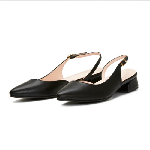 SIDE OPEN SLINGBACK PUMPS REYNA - 3 COLORS BLACK