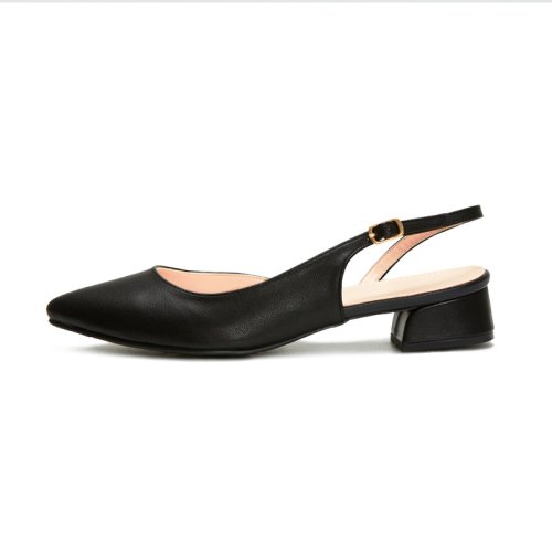 SIDE OPEN SLINGBACK PUMPS REYNA - 3 COLORS BLACK