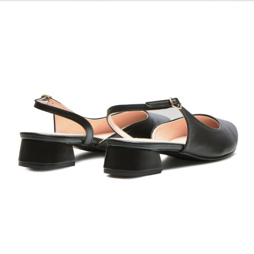 SIDE OPEN SLINGBACK PUMPS REYNA - 3 COLORS BLACK