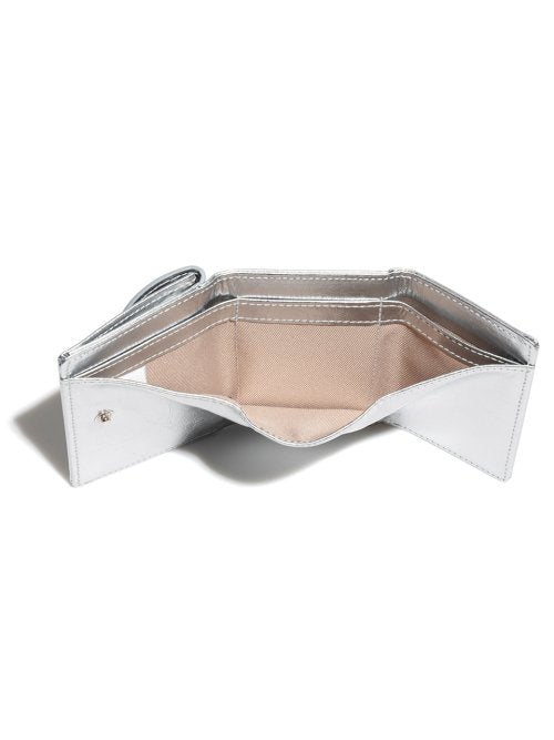 CRINKLE TRIANGLE TRIPLE WALLET - 7 COLORS SILVER