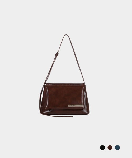 ELLIE FLAP SHOULDER CROSSBODY BAG - 3 COLORS BLACK