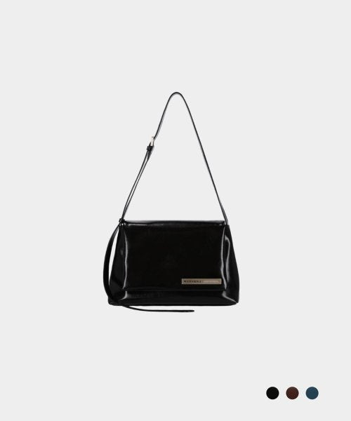 ELLIE FLAP SHOULDER CROSSBODY BAG - 3 COLORS BLACK
