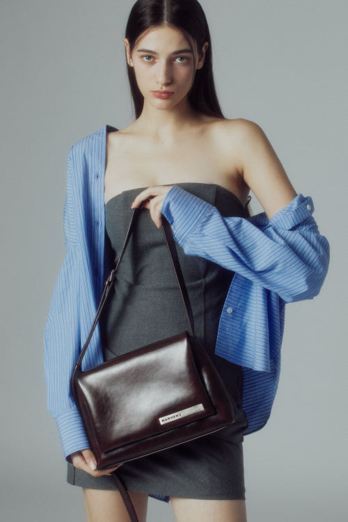 ELLIE FLAP SHOULDER CROSSBODY BAG - 3 COLORS BLACK