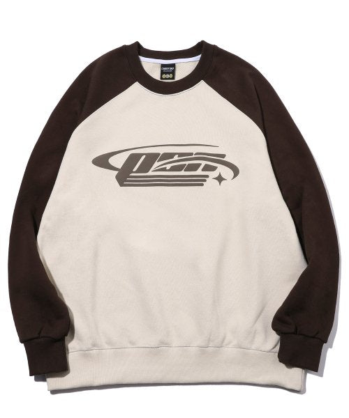LOGO SWEATSHIRT LAYER WIDE DENIM PANTS AS SHOWN