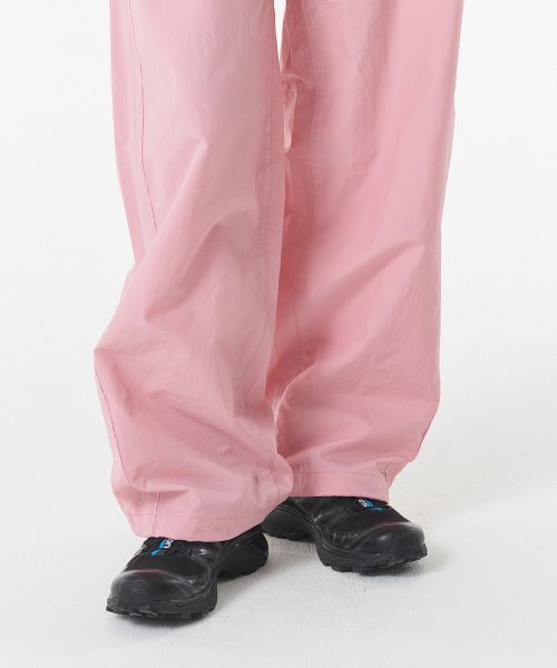 SIDE LINE WIDE TRACK PANTS - 4 COLORS PINK