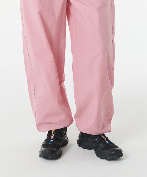 SIDE LINE WIDE TRACK PANTS - 4 COLORS PINK