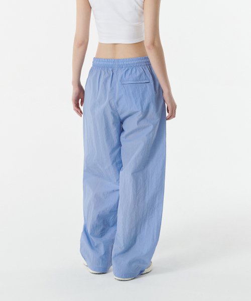 SIDE LINE WIDE TRACK PANTS - 4 COLORS SKY BLUE