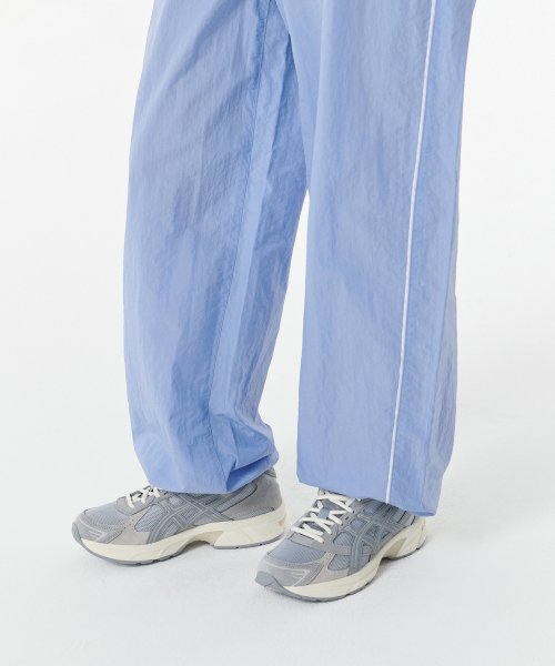 SIDE LINE WIDE TRACK PANTS - 4 COLORS SKY BLUE