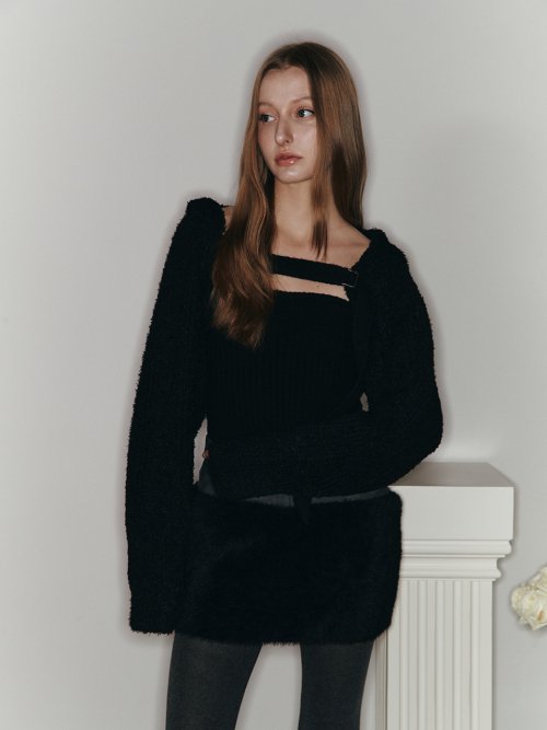 KNIT BUSTIER - 3 COLORS BLACK