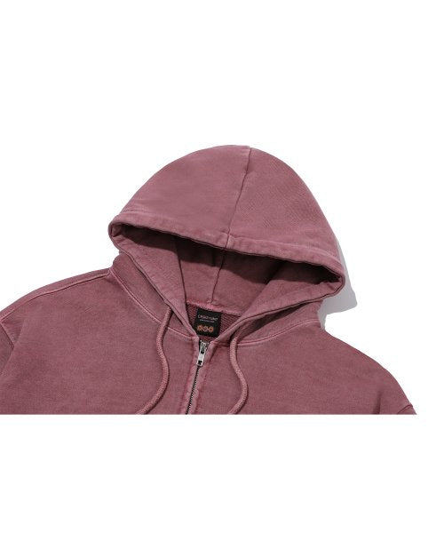2-WAY PIGMENT HOOD ZIP-UP - 4 COLORS DUSTY PINK