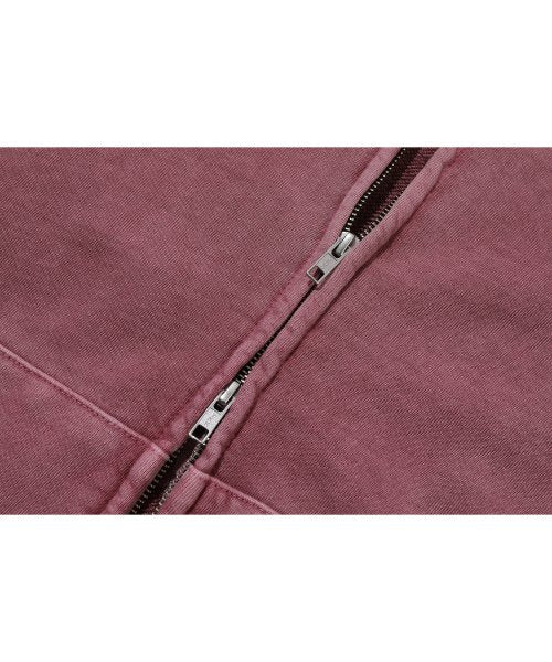2-WAY PIGMENT HOOD ZIP-UP - 4 COLORS DUSTY PINK