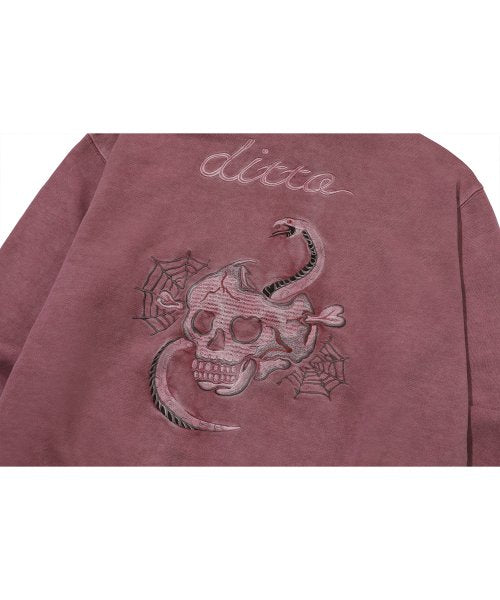 2-WAY PIGMENT HOOD ZIP-UP - 4 COLORS DUSTY PINK