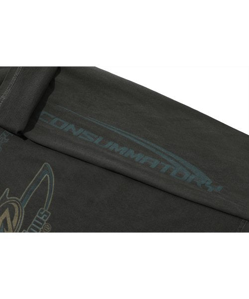 FEARLESS LAYERED PIGMENT LONG SLEEVE SMOKE BLACK
