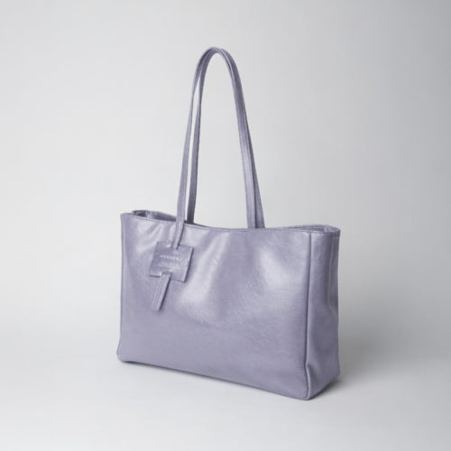 ANNA MEDIUM SHOPPER SHOULDER BAG - 4 COLORS LAVENDER