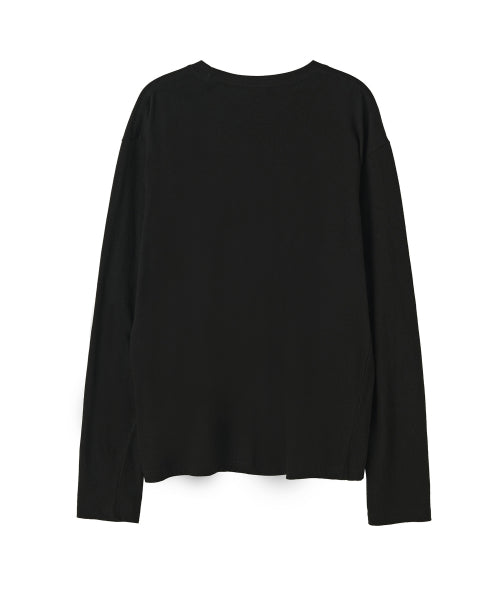 WASHED LONG SLEEVE TEE WASHED - 2 COLORS BLACK