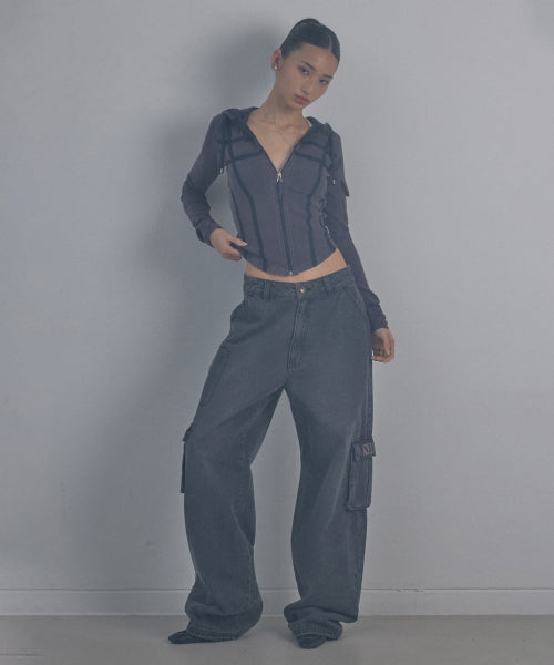 WASHED BONDAGE HOODIE WASHED - 2 COLORS NAVY
