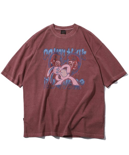DONT CRY TEDDY MAD HOPPI PIGMENT SHORT SLEEVE TEE AS SHOWN