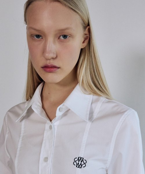 MINIMAL PINTUCK WRINKLE FREE SHIRT #徐睿知同款! - 5 COLORS IVORY